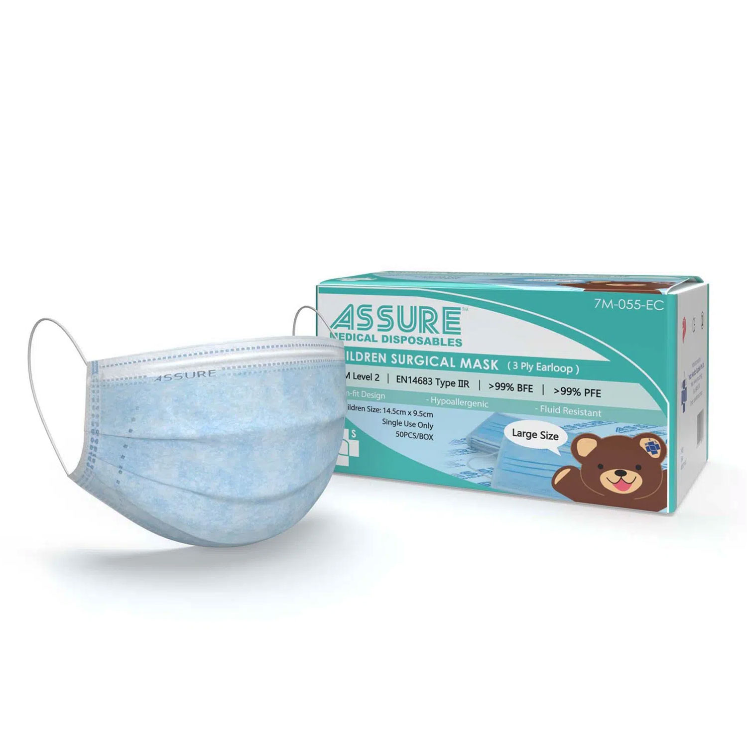Assure-blue-kids-mask-with-box